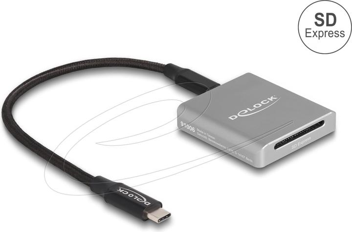 Delock Card Reader External USB-C for SD Express memory cards (USB 3.2 Gen 2)