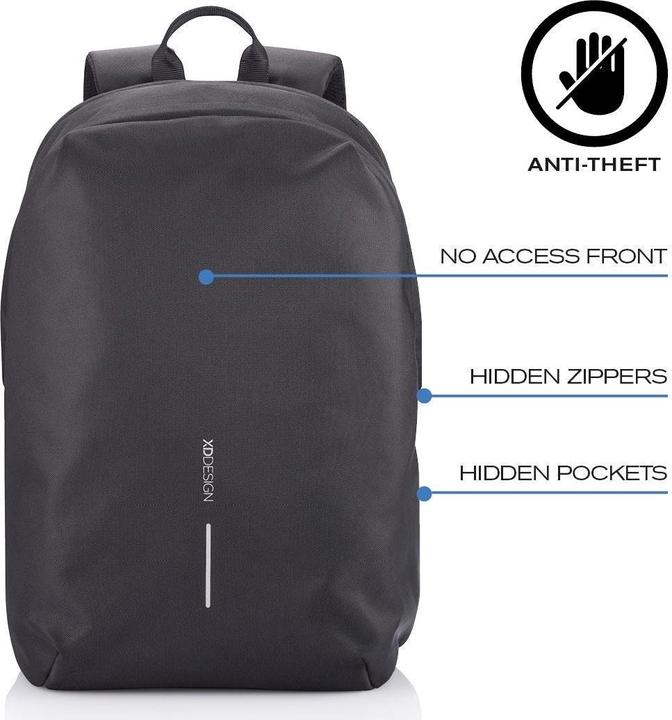 Produktbild XD Design XD-Design Bobby Soft Rucksack Lässiger Rucksack Schwarz Polyethylenterephthalat (13 l)