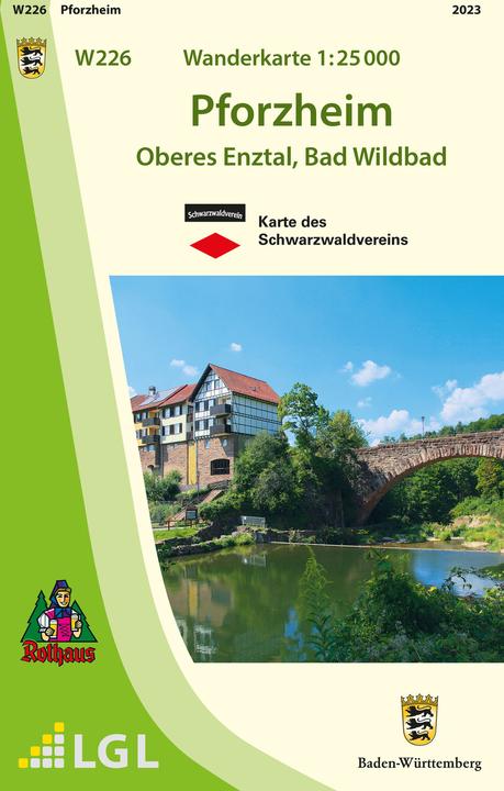 Produktbild W226 Wanderkarte 1:25000 Pforzheim