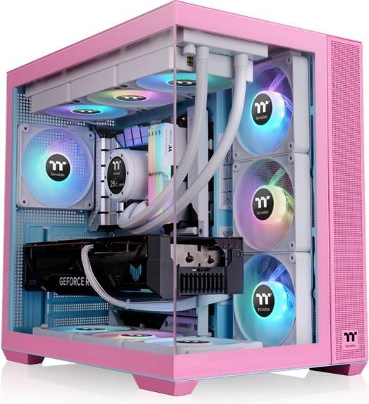Immagine prodotto Thermaltake View 380 TG ARGB (rosa, Tempered Glass x 2) (Mini-ITX, ATX, mATX)