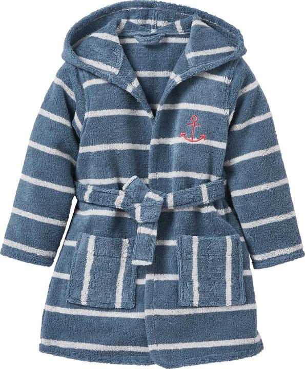 a strisce bianche, Blu