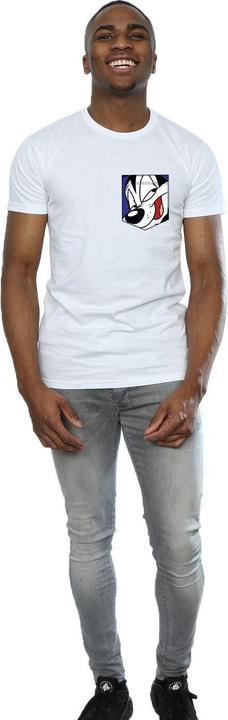 Immagine prodotto Looney Tunes Pepe Le Pew Face Faux Pocket Maglietta Uomo (S)