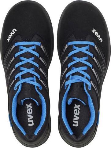 Productafbeelding Uvex Safety 2 trend lage schoenen S2 69398 blauw, zwart breedte 11 maat 51 (S2, 51)