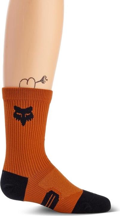 Actual product image Fox Socks 23 Yth 6" Ranger Crew Brnt Org (S/M)