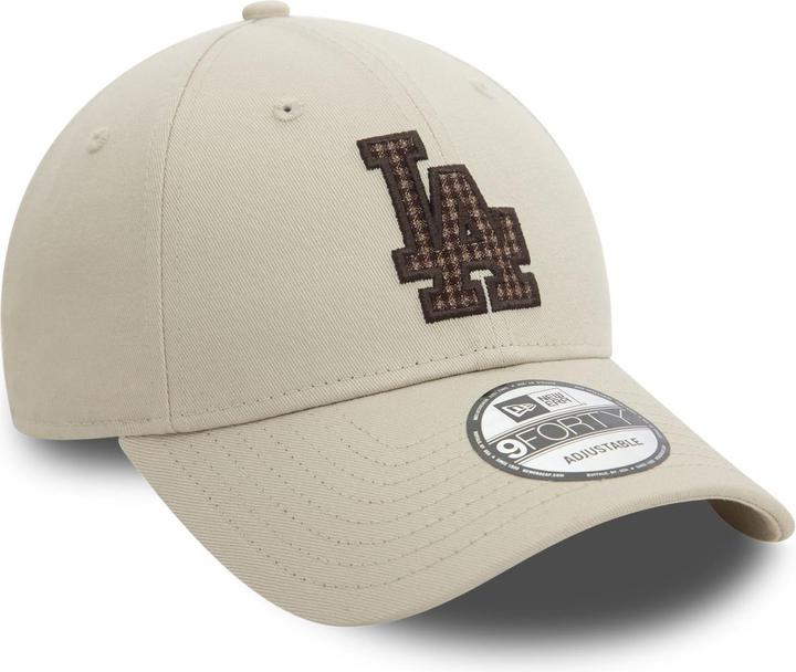 Actual product image New Era 9Forty Cap - CHECK INFILL Los Angeles Dodgers beige