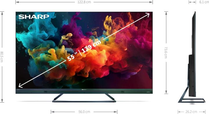 Produktbild Sharp 55FQ5EG (55", QLED, 4K, 2023)