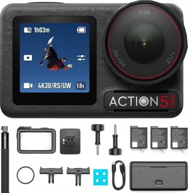 Image du produit DJI Osmo Action 5 Pro Combo Aventure (120p, WiFi, Bluetooth)