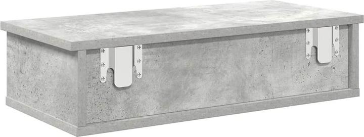 Produktbild VidaXL Wandregal mit Schubladen Betongrau 60x25x15 cm Holzwerkstoff (60 x 25 x 15 cm)