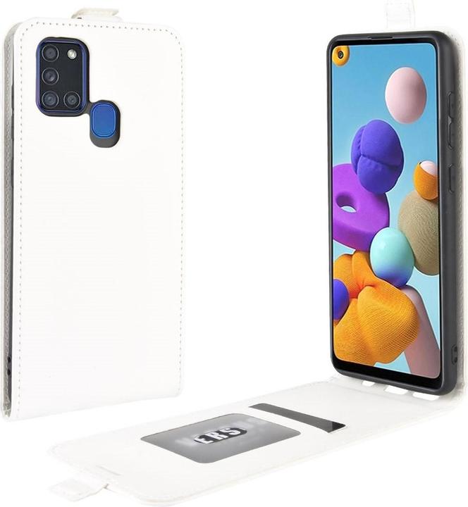 Produktbild Cover-Discount Galaxy A21s - Klassisches Flip Case vertikal weiss (Samsung Galaxy A21s)