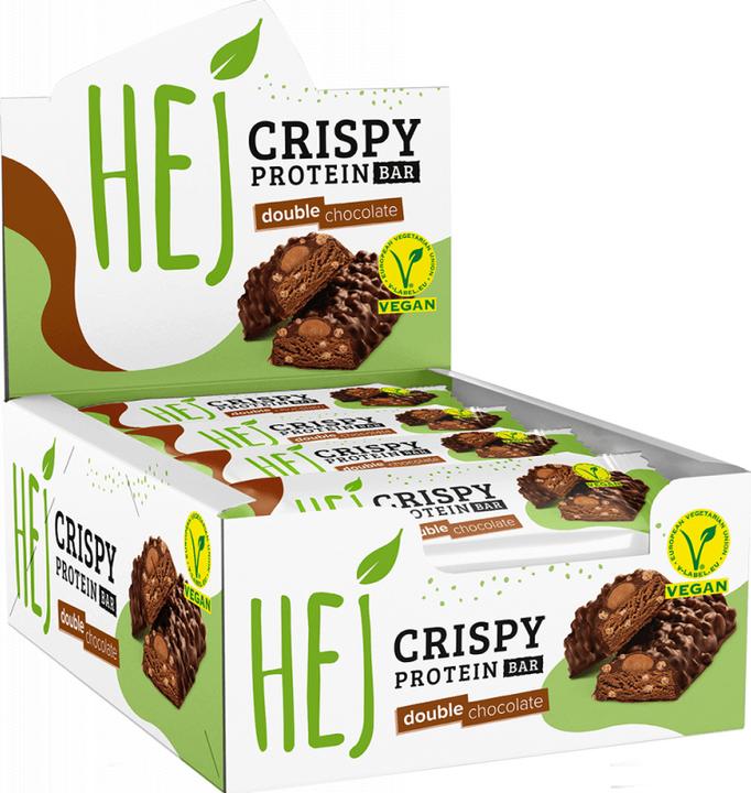 Actual product image HEJ Nutrition HEJ Crispy Vegan Protein Bar (Chocolate Raspberry, 12 pcs., 540 g)