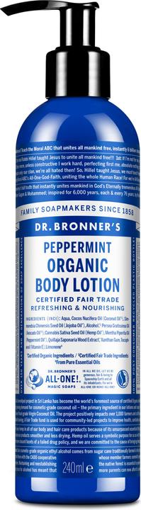 Dr. Bronner's Organic Body Lotion Peppermint 240 ml (Body lotion, 240 ml)