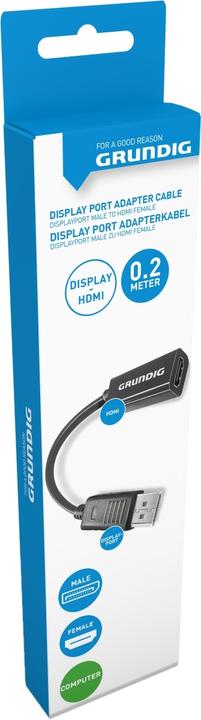 Produktbild Grundig Cable video DisplayPort 0.2m (0.20 m, DisplayPort)