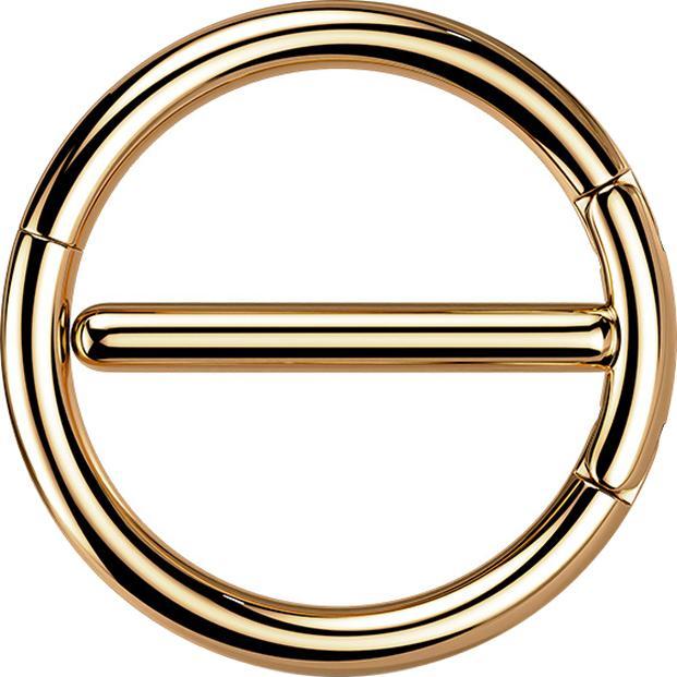 Actual product image Star Piercing Segment ring double hinged rose gold (Surgical steel 316L)