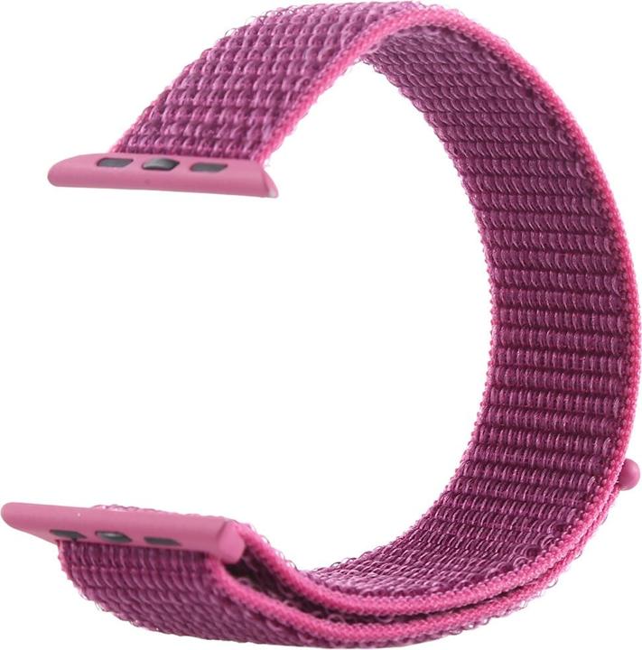 Actual product image Cover-Discount Apple Watch 42 / 44mm - Nylon strap with velcro purple (42 mm, 44 mm, Nylon)