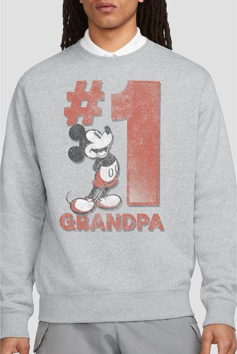 Actual product image Disney Unisex Adult Number 1 Grandpa Mickey Mouse Sweatshirt (XL)