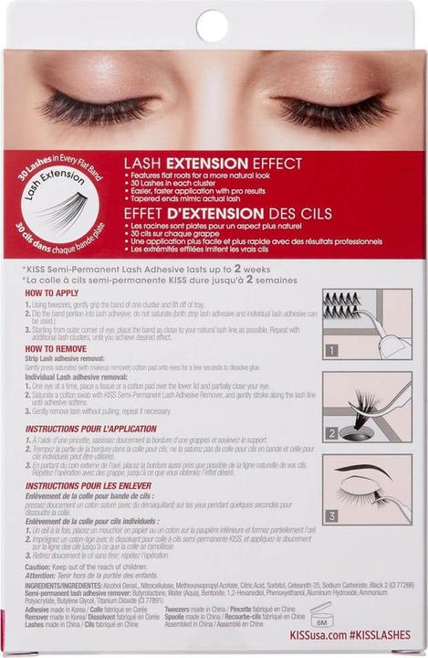 Produktbild KISS Lashes Couture LuXtension Cluster Kit (Künstliche Wimpern, Wimpernkleber, Wimpern Applikator)