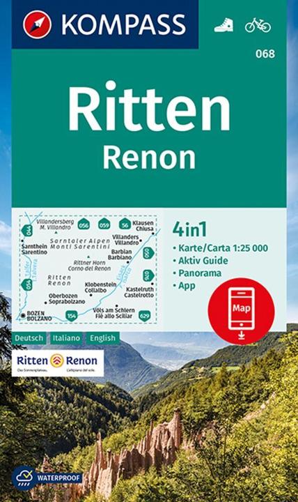 Produktbild KOMPASS Wanderkarte Ritten, Renon