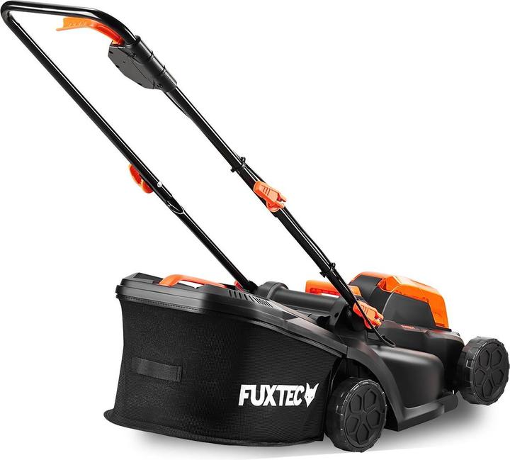 Immagine prodotto Fuxtec Tosaerba a batteria da 40V FX-E1RM20 SET con 2 batterie da 2Ah, caricatore doppio da 2,4A (Batteria ricaricabile)