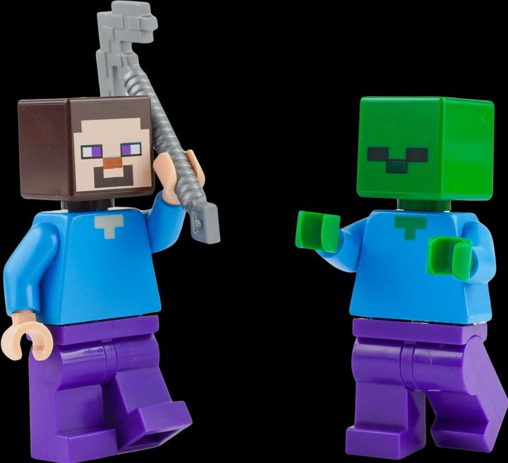 Actual product image LEGO Minecraft Minifiguren-Set Steve & Alex vs. Zombie - NEU! 3 Figuren