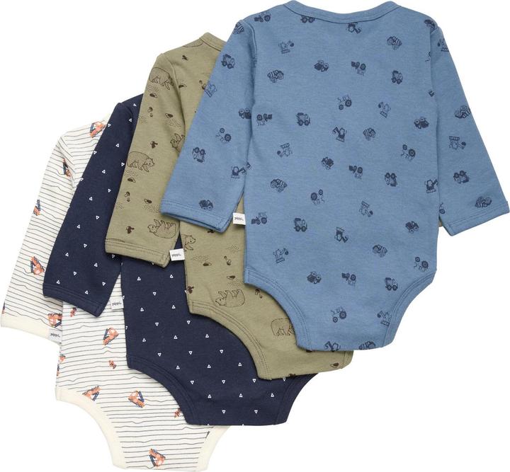 Produktbild Pippi Wickel-Langarm-Body 4er-Set Deep Lichen Green Gr. 80 (80)