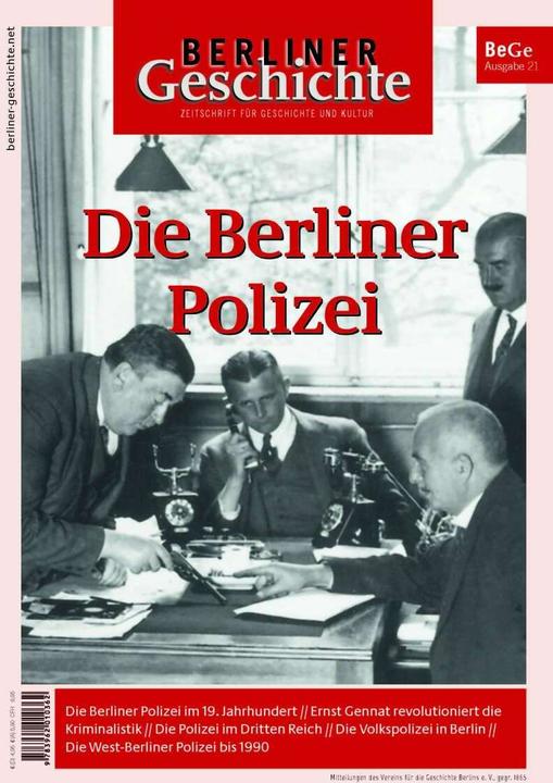 Image du produit Berliner Geschichte - Zeitschrift für Geschichte und Kultur (Allemand, fondée en 1865 Verein für die Geschichte Berlin e.V. (association pour l'histoire de Berlin), 2020)