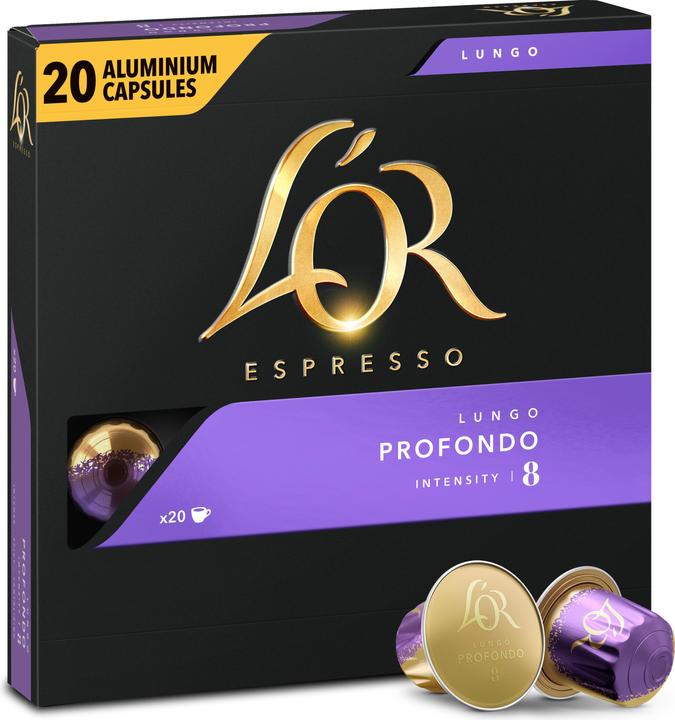 Actual product image L’OR Espresso Coffee capsules Lungo Profondo 20 pieces (20 x Port.)