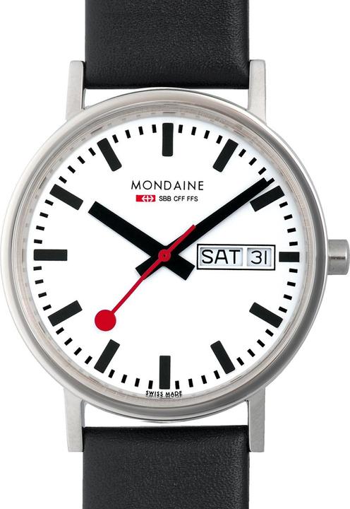 Produktbild Mondaine Classic - Vegan poliert Wochentag / Datum (Analoguhr, Swiss Made, 36 mm)