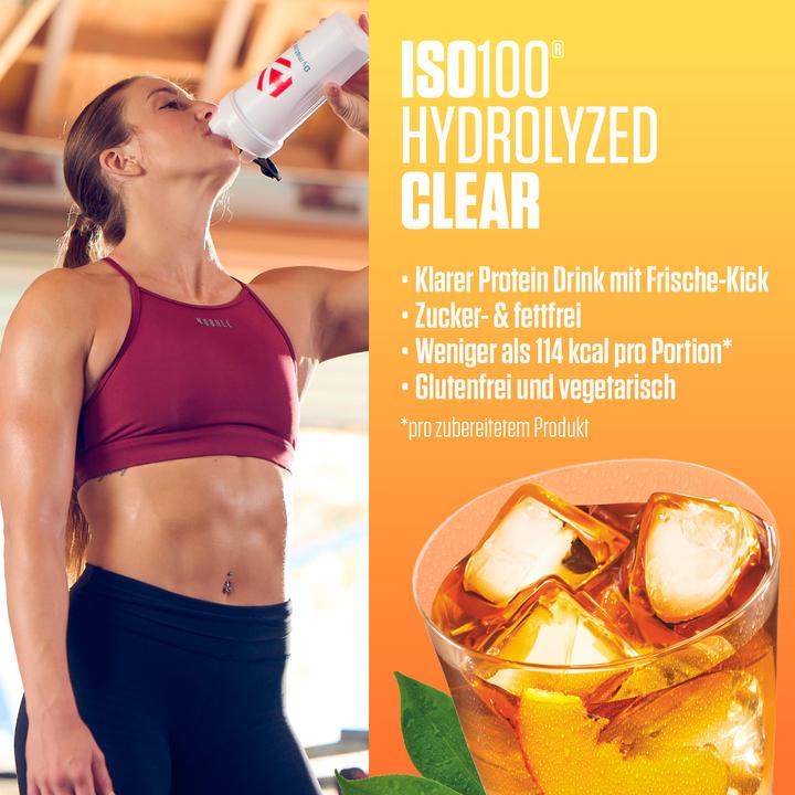 Actual product image Dymatize ISO100 Clear Whey (Peach Iced Tea, 1 pcs., 900 g)