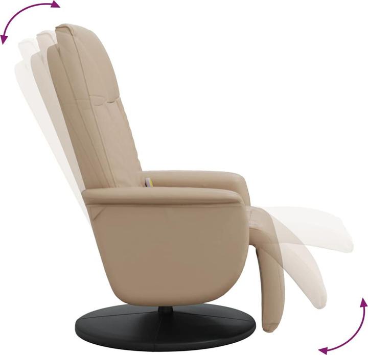 Actual product image VidaXL Massage chair with footrest cappuccino-brown