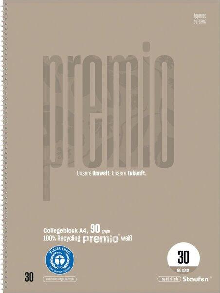Immagine prodotto Staufen Blocco college Premio, 90 g/m², DIN A4, bianco, 80 fogli (A4, Nessuna, Nessuna rilegatura)