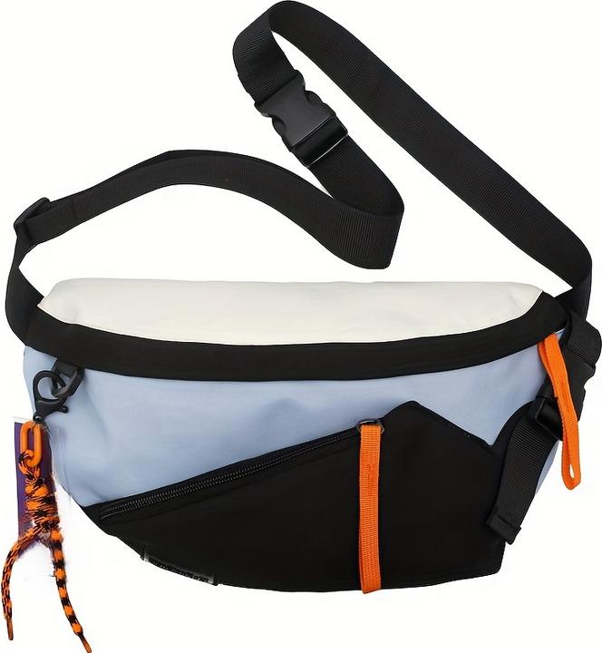 Produktbild Only-Bags.Store Lässige Brusttasche mit Anhänger, Street Style Umhängetasche Crossbody Bags, multifunktionale Hip