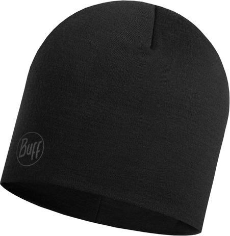 Buff Merino Thermal Hat Solid Black
