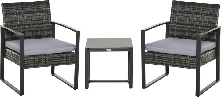 Immagine prodotto Outsunny Gruppo di sedute in polyrattan come set da 5 pezzi