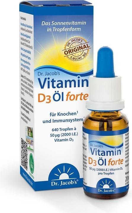 Actual product image Dr. Jacob's D3 oil forte (1 Piece, Droplet, 72 g)