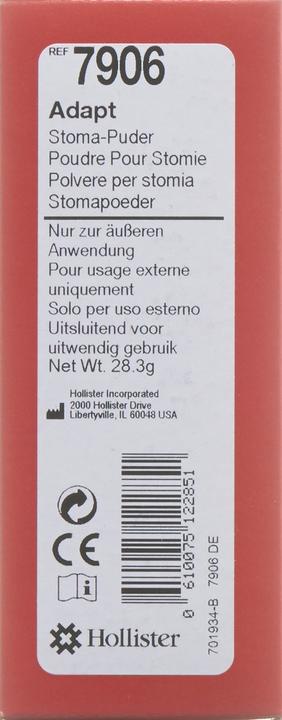 Nährwerte und Zutaten Hollister Incorporated Stoma Puder (1 Stück, 160 ml, 28.30 g)