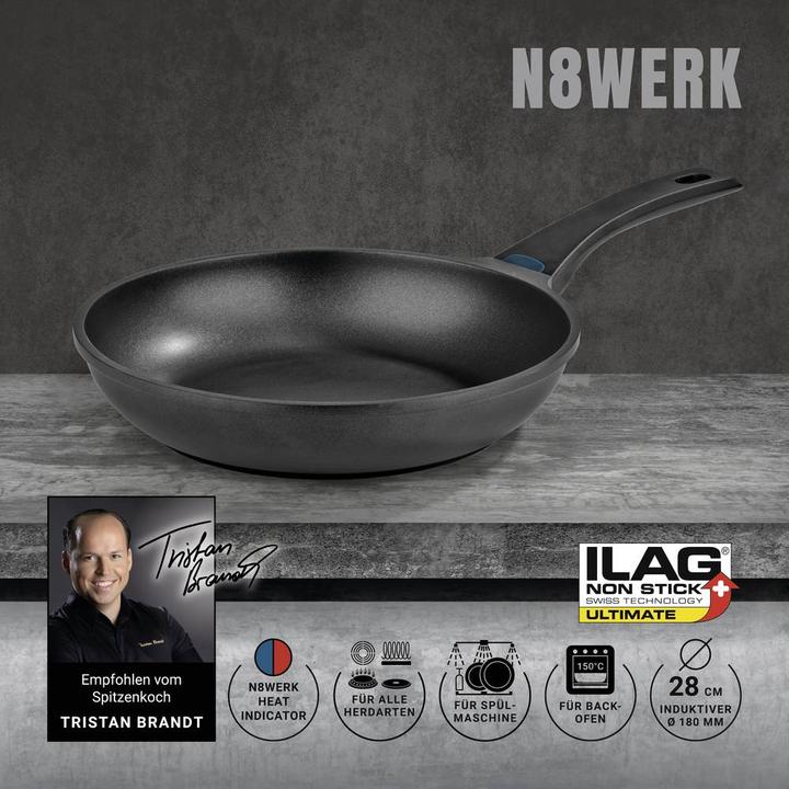 Immagine prodotto N8werk Padella 28 cm (28 cm, Padella per friggere, Alluminio pressofuso)