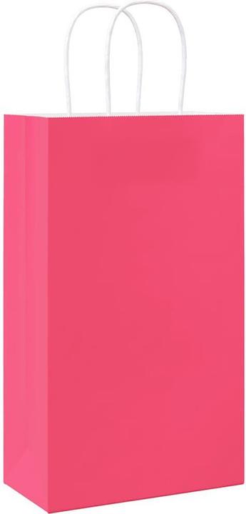 Actual product image VidaXL Kraft paper bags 50 pcs. with handle Pink 21x11x36 cm Paper bag (Gift bag, 50 x)