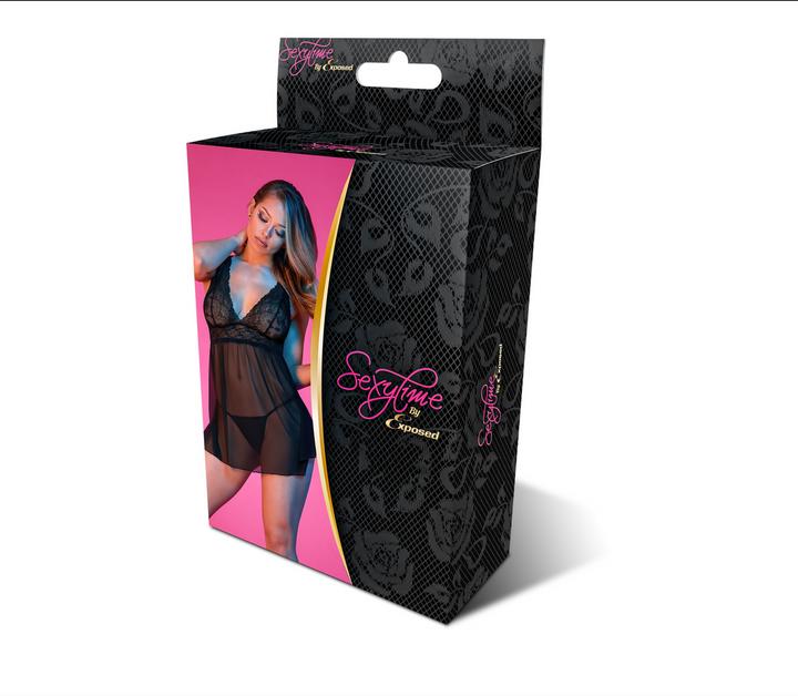 Magic Silk Baby Doll w/ Fly Away Back & G-Set/X (L, XL)