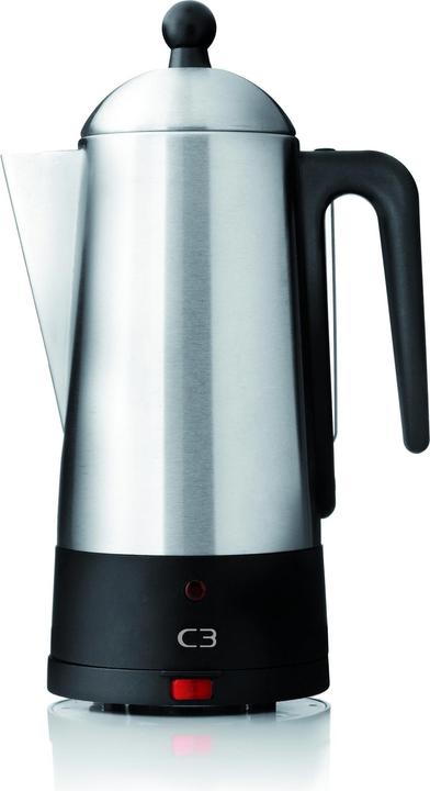 C3 Design Eco - Elektrische Kaffeemaschine - 6 Tassen - schwarz/gebürsteter Edelstahl