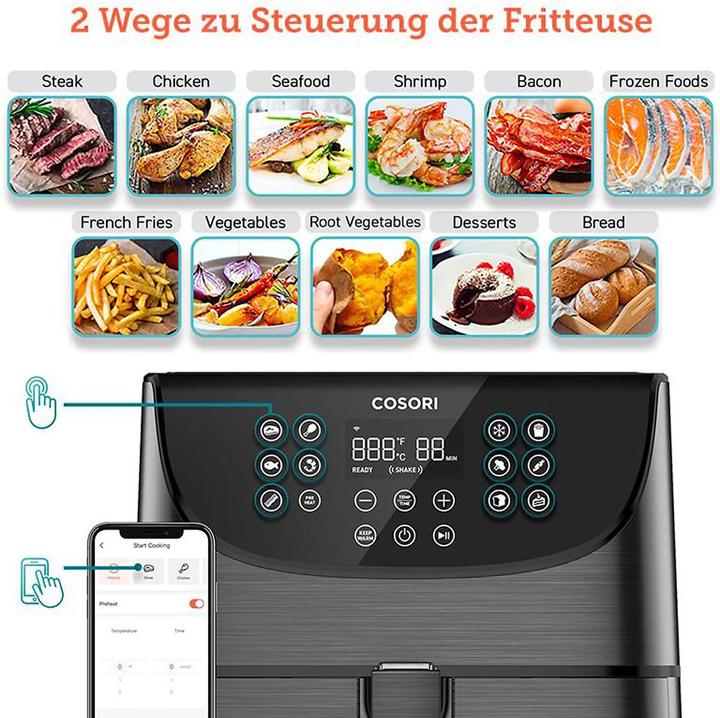 Actual product image Cosori XXL Hot Air Deep Fryer