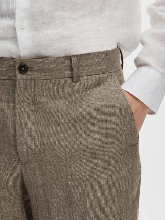 Immagine prodotto Selected Homme Pantaloni da abito in lino dalla vestibilità regolare (46)