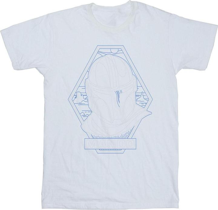 Image du produit Star Wars - T-shirt THE MANDALORIAN OUTLINE HELM DIAMOND - Homme (3XL)