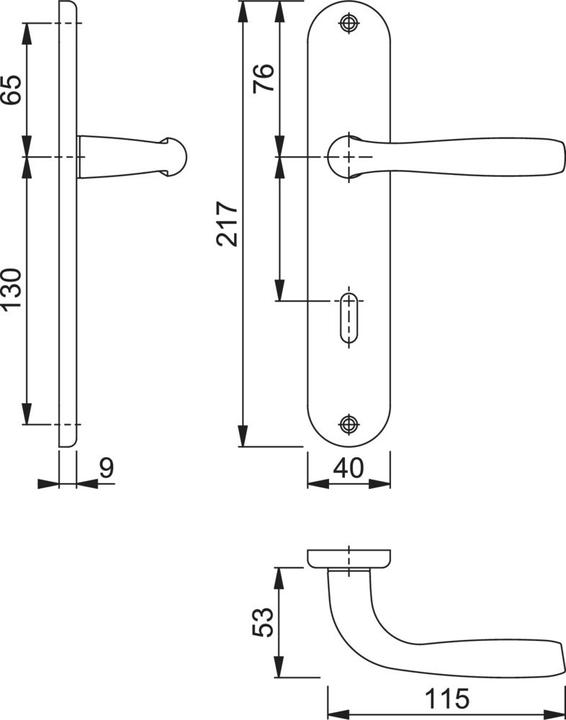Actual product image Magni Aluminium-Long-Grt,Maribor,8/72 /BB,F271 (goldf.),35-44 1766/3022P (Door handle)