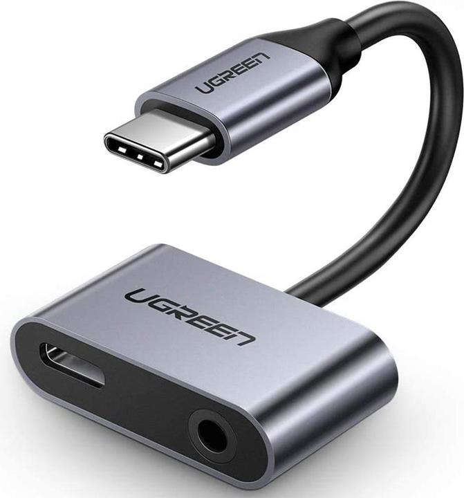 Actual product image Ugreen USB-C to 3.5mm Audio + USB-C Jack Adapter (USB Type C, 3.5mm socket, USB Type C)
