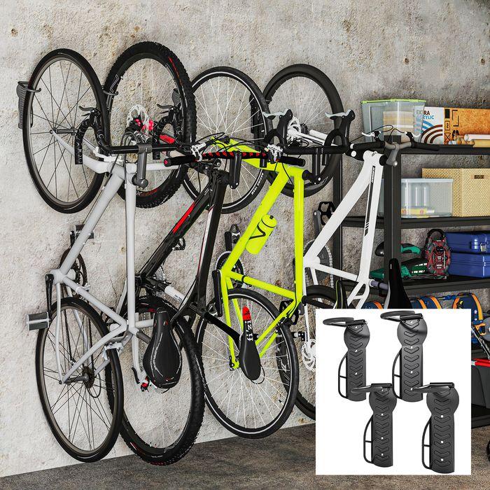 Produktbild Swisshandel24 4er Set Fahrrad Wandhalterung Vertikal mit 30 kg Tragkraft klappbar Aufhängung