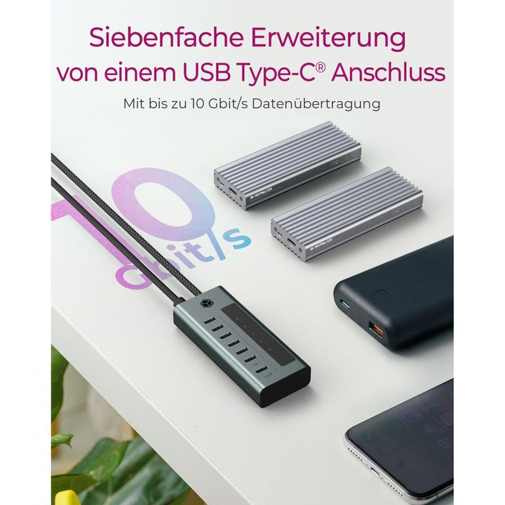 Produktbild Icy Box IB-HUB1457-C31 (USB-C, 7 Ports)