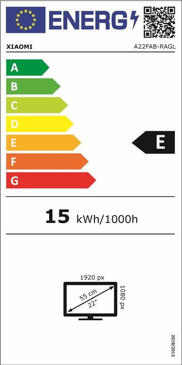 Energy Label Xiaomi A22i (1920 x 1080 pixels, 21.40")