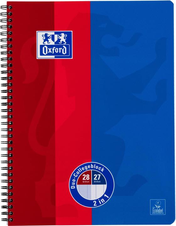 Actual product image Oxford DUO KLASSIK - college notebook (A4, Lined)