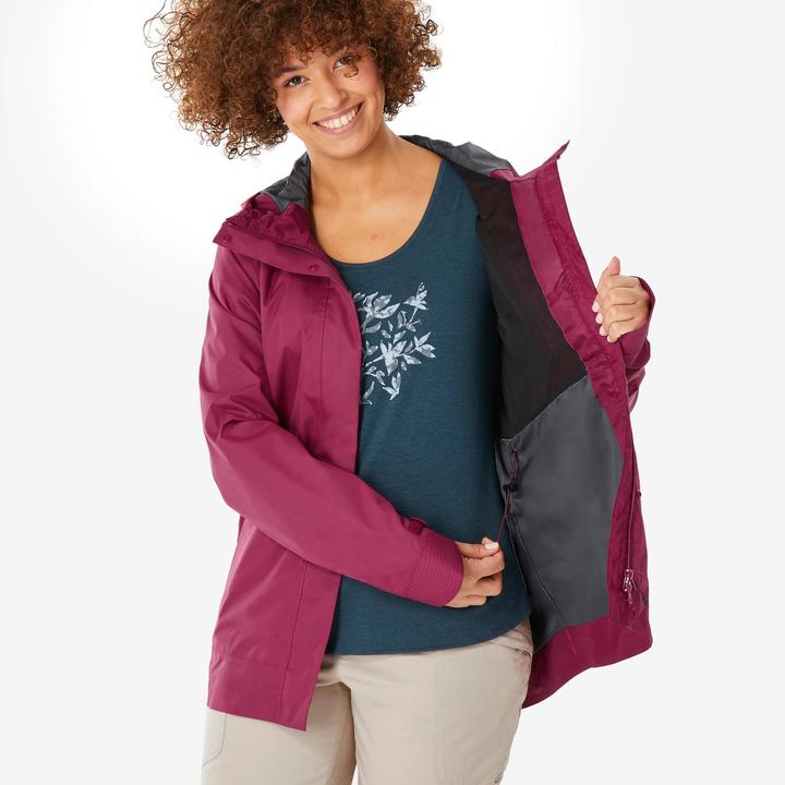 Produktbild Quechua Wanderjacke Damen wasserdicht - NH500 violett (M)