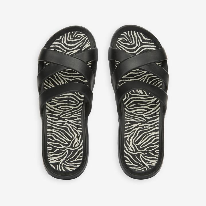 Image du produit Nabaiji Claquettes piscine Femme - Slap 500 noir zeb 1 (40)